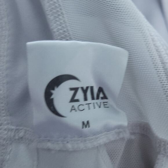 Zyia Active All Star "One More Rep" Sports Bra White/Light Gray Medium (34A-36C) - Picture 6 of 7